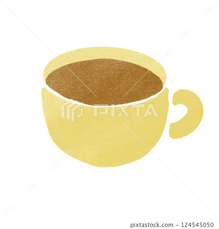 郵票式咖啡杯插圖 124545050