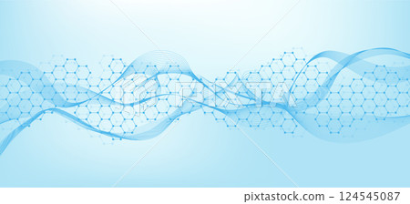 Health care abstract background with hexagons, lines and dots. Medical innovation banner template concept. Biology and pharmaceutical technology background. Vector illustration. Health care abstract background with hexagons, lines and dots. Medical innovation banner template concept. Biology and pharmaceutical technology background. Vector illustration. 124545087