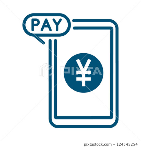 智慧型手機支付貨幣標記圖標 智慧型手機支付貨幣標記圖標 124545254