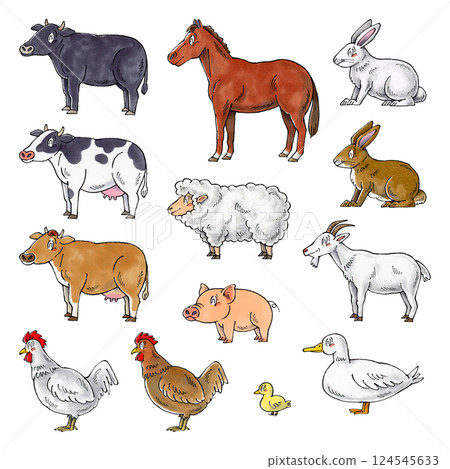 Livestock set (smile) 124545633