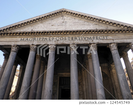pantheon Piazza della rotonda rome detail 124545749