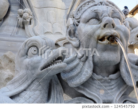 pantheon fountain piazza della rotonda rome detail pantheon fountain piazza della rotonda rome detail 124545750