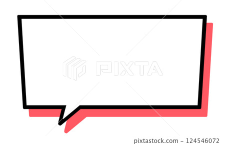 Speech bubble square 124546072