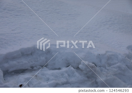 Frozen soil close-up 124546293