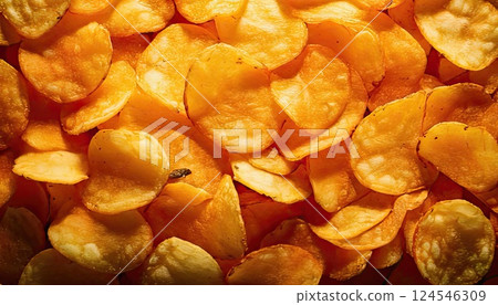 AI image: A mountain of potato chips 124546309