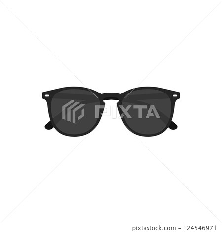 Stylish black sunglasses in a minimalistic design showcasing modern fashion trends Stylish black sunglasses in a minimalistic design showcasing modern fashion trends 124546971