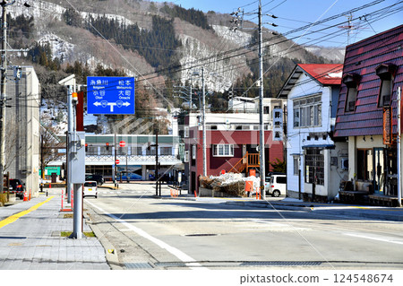 Scenery around Hakuba Station (Hakuba Village, Nagano Prefecture) [2025.3] 124548674