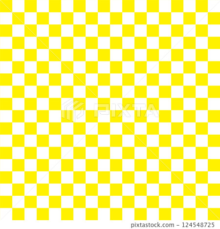 Yellow checkered pattern 124548725