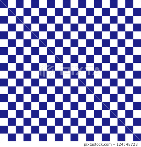 Navy blue checkered pattern 124548728