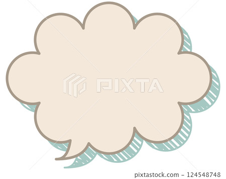 氣泡圖17 [塗鴉風格的陰影（白色）] 124548748