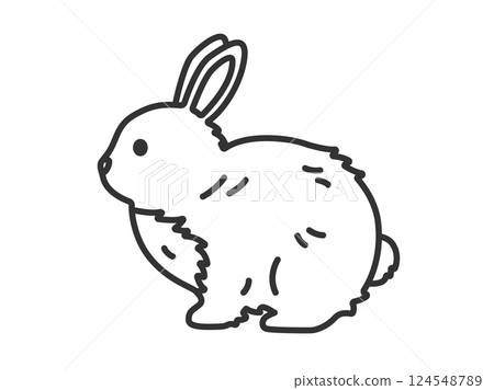 兔子的插圖(線條描) 兔子的插圖(線條描) 124548789