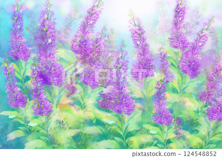 Salvia *Spring flower background material 124548852