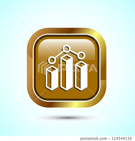 Bar chart icon design illustration, Graph logo, Growth sign, Growth chart. Button design Bar chart icon design illustration, Graph logo, Growth sign, Growth chart. Button design 124549116