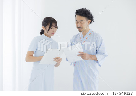 Nurse, counseling, medical checkup Nurse, counseling, medical checkup 124549128