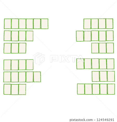 競爭性歌牌卡片排列範例的插圖素材 124549291