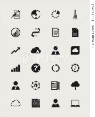 Business and technology icons collection 124549691