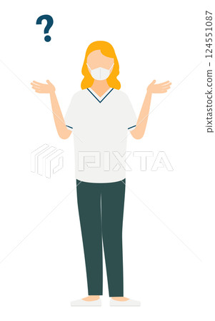 一位金髮女護士有問題的簡單例子 一位金髮女護士有問題的簡單例子 124551087