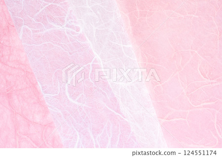 Pale pink Japanese paper background material 124551174