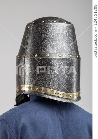 Rear View of a Medieval Knight's Great Helm 124551209