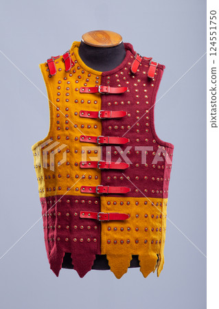 Medieval Brigandine Body Armor with Red Straps 124551750