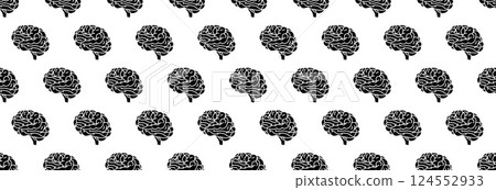Brains Seamless Pattern. Brains Seamless Pattern. 124552933
