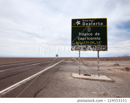 The Tropic of Capricorn and the Endless Straight Road in the Atacama Desert, Chile | South America's Most Scenic Route 124553151