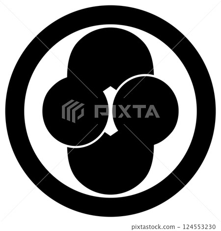 這是一個家族徽章。它被稱為“Maru-ni-Kumisuhama”。 124553230