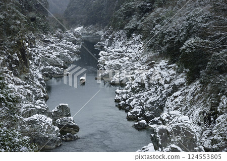 遊覽大步危峽谷，欣賞其形狀奇特、積雪覆蓋的岩層 124553805