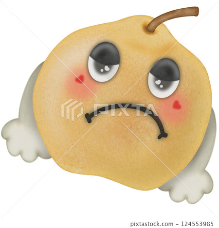 Set Cute Playful Cartoon Fruit Character summer with Big Eyes and Friendly Face to hand drawn style. Set Cute Playful Cartoon Fruit Character summer with Big Eyes and Friendly Face to hand drawn style. 124553985