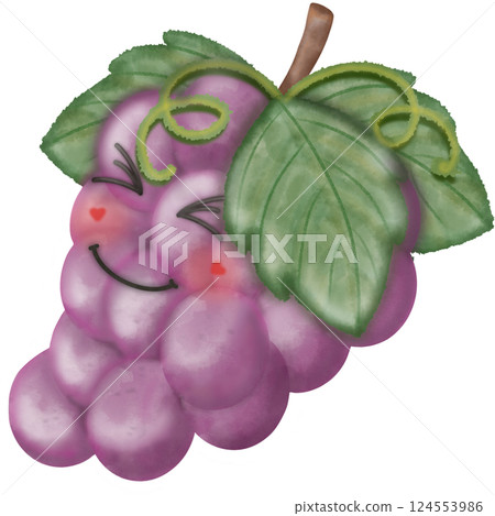 Set Cute Playful Cartoon Fruit Character summer with Big Eyes and Friendly Face to hand drawn style. Set Cute Playful Cartoon Fruit Character summer with Big Eyes and Friendly Face to hand drawn style. 124553986