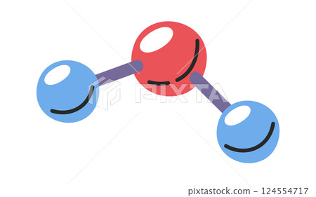 Chemical molecule structure hand-drawn doodle 124554717