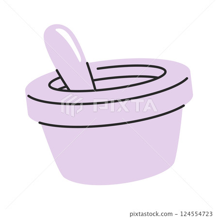 Porcelain bowl pestle laboratory equipment 124554723