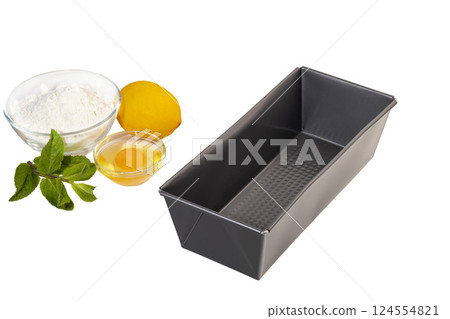 Metal baking pans for cakes and bread. Oven baking. Metal baking pans for cakes and bread. Oven baking. 124554821