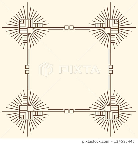 Line geometric frame. Modern decorative linear background. 124555445