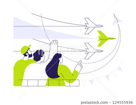 Air show abstract concept vector illustration. Air show abstract concept vector illustration. 124555936