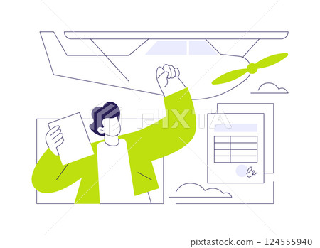 Get PPL license abstract concept vector illustration. Get PPL license abstract concept vector illustration. 124555940