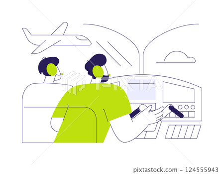 Flight training abstract concept vector illustration. 124555943