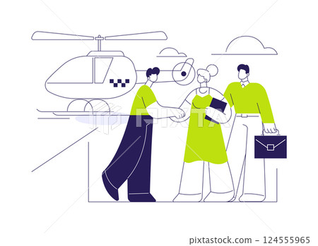 Air taxi abstract concept vector illustration. 124555965