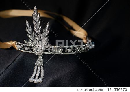 Vintage jewellery in 20s style. Retro 124556870