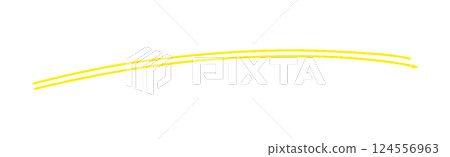 Simple handwritten double yellow lines - illustration material of text decoration such as horizontal underlines and doodles 124556963
