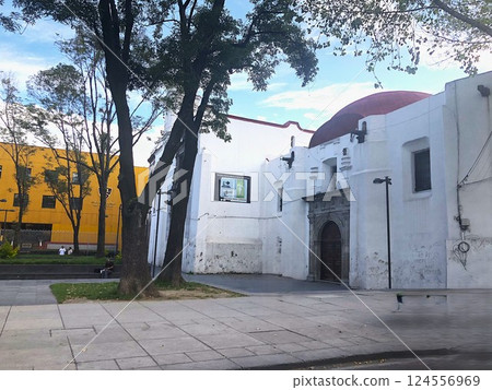 Mexico City, Mexico - 11.13.2019: The Temple of Nuestra Senora de Belen Our Lady of Bethlehem, located on Arco de Belen 124556969