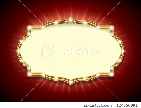 Golden light board Golden light board 124556991