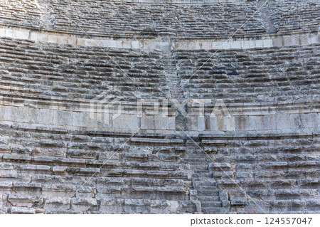 Stairs of the ancient amphitheater in Amman closeup. Jordan. Stairs of the ancient amphitheater in Amman closeup. Jordan. 124557047