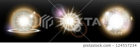 set of abstract glowing neon light, magic glow set of abstract glowing neon light, magic glow 124557234