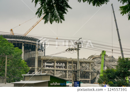 earthquake, building, crane 124557391