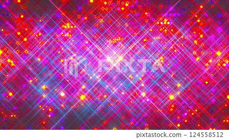 Grid Digital Background. Computer generated 3d render 124558512