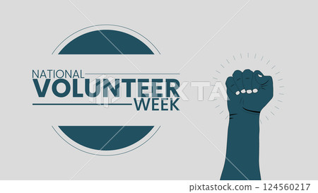 Celebrating National Volunteer Week Design templet 124560217