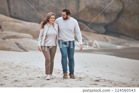 Happy couple on beach, walking during date and travel, holiday together with love and care outdoor. Love, man and woman smile on romantic walk with sand, happiness and enjoy honeymoon in South Africa Happy couple on beach, walking during date and travel, holiday together with love and care outdoor. Love, man and woman smile on romantic walk with sand, happiness and enjoy honeymoon in South Africa 124560543