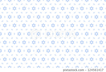 Seamless Blue Stars Pattern. White Textured Background. Seamless Blue Stars Pattern. White Textured Background. 124561417