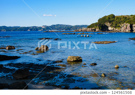 Spectacular views of the Izu ocean and blue skies 124561508